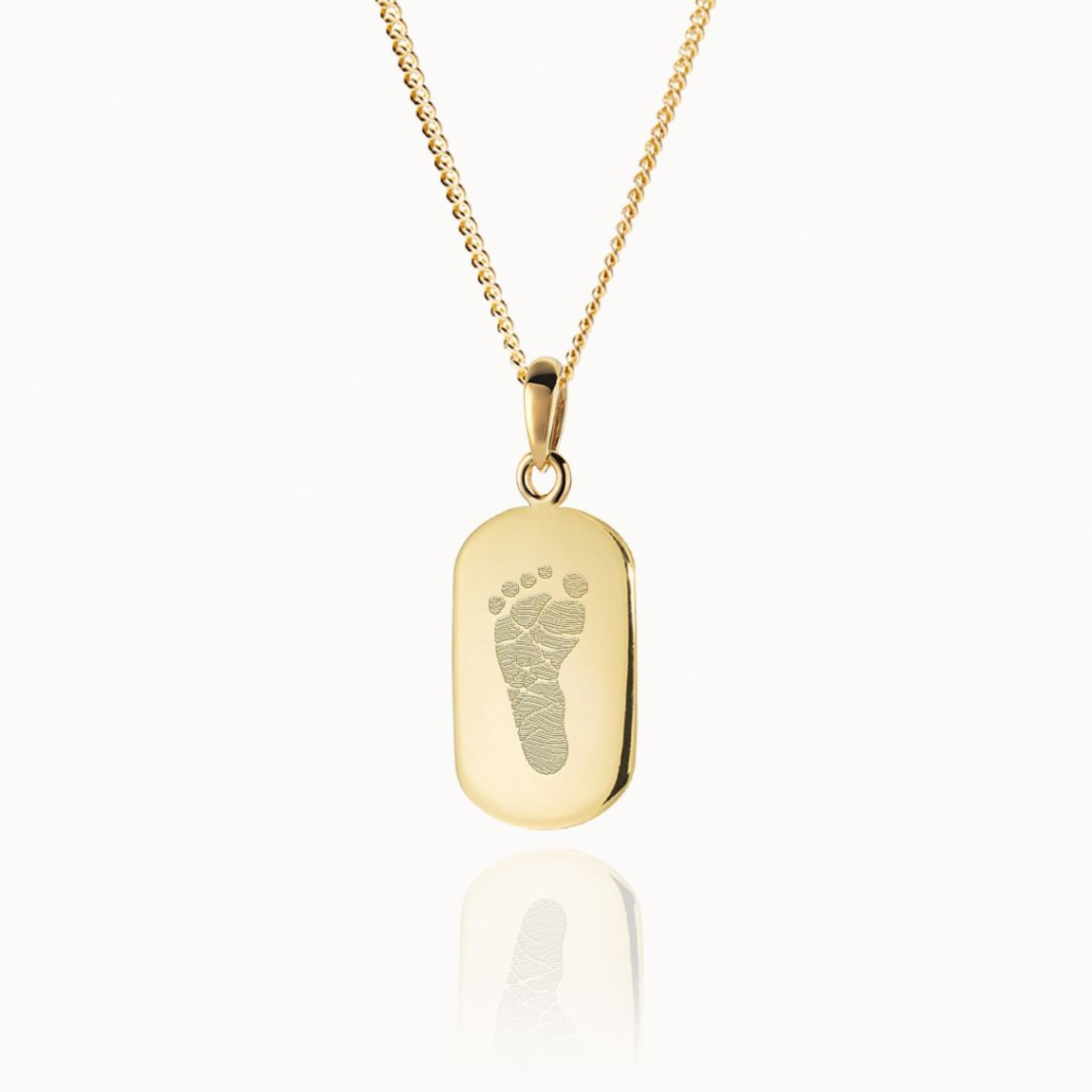 The Classic Rectangle Footprint Necklace in 18K Gold Vermeil - Existing Image 1